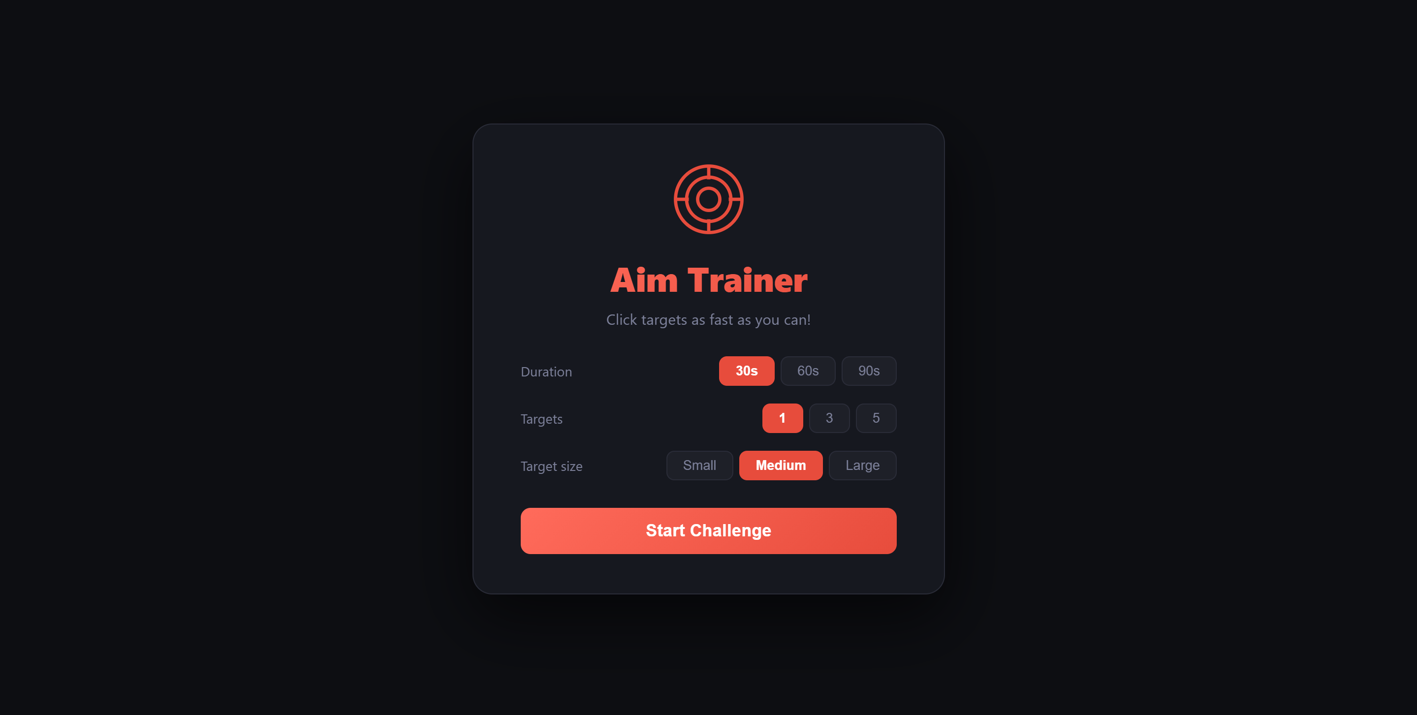 Aim Trainer screenshot